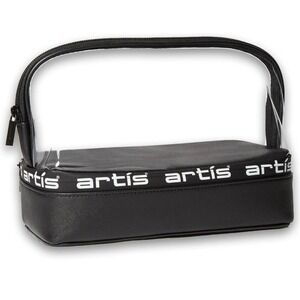 Artis Brush Case Black Large Clear Top‎ 2 Compartment Zippered Travel Pouch